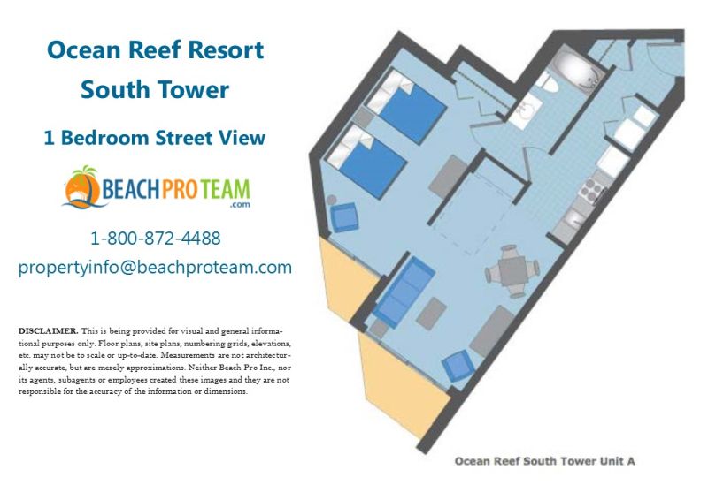 Ocean Reef South Tower Floor Plan A - 1 Bedroom Street View